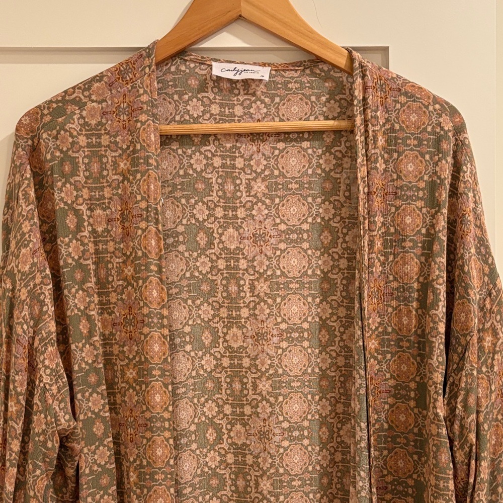 OG Carly Jean Los Angeles Patterned Kimono